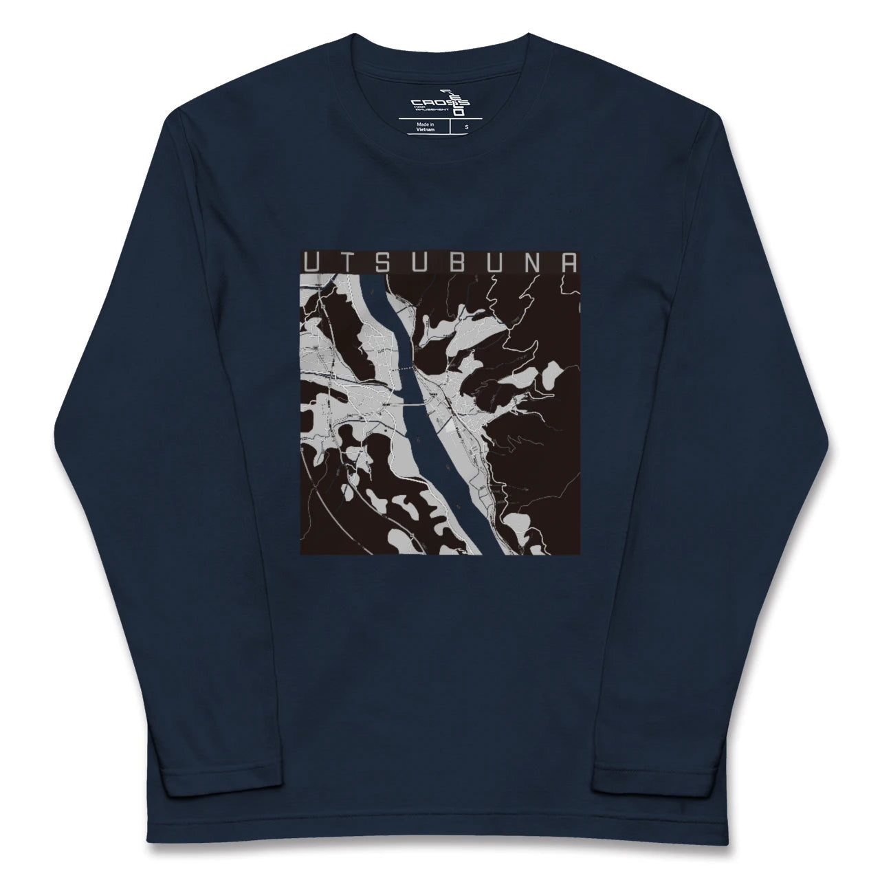 【内船(山梨県)】地図柄ロングスリーブTシャツ