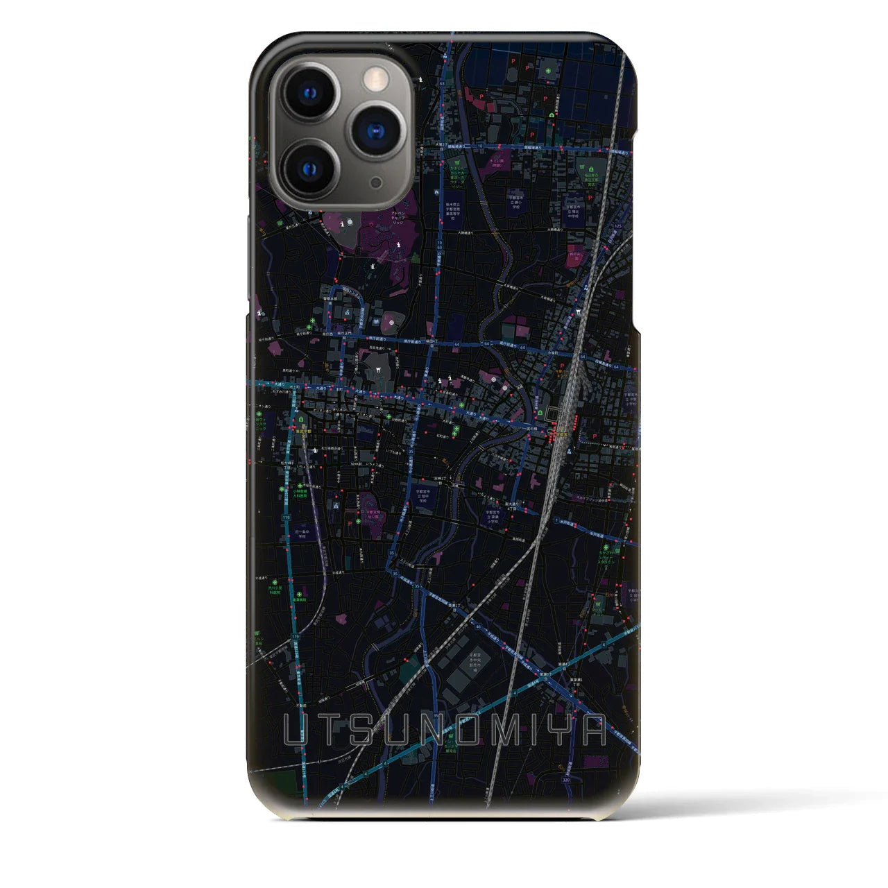 【宇都宮(栃木県)】地図柄iPhoneケース(バックカバータイプ)