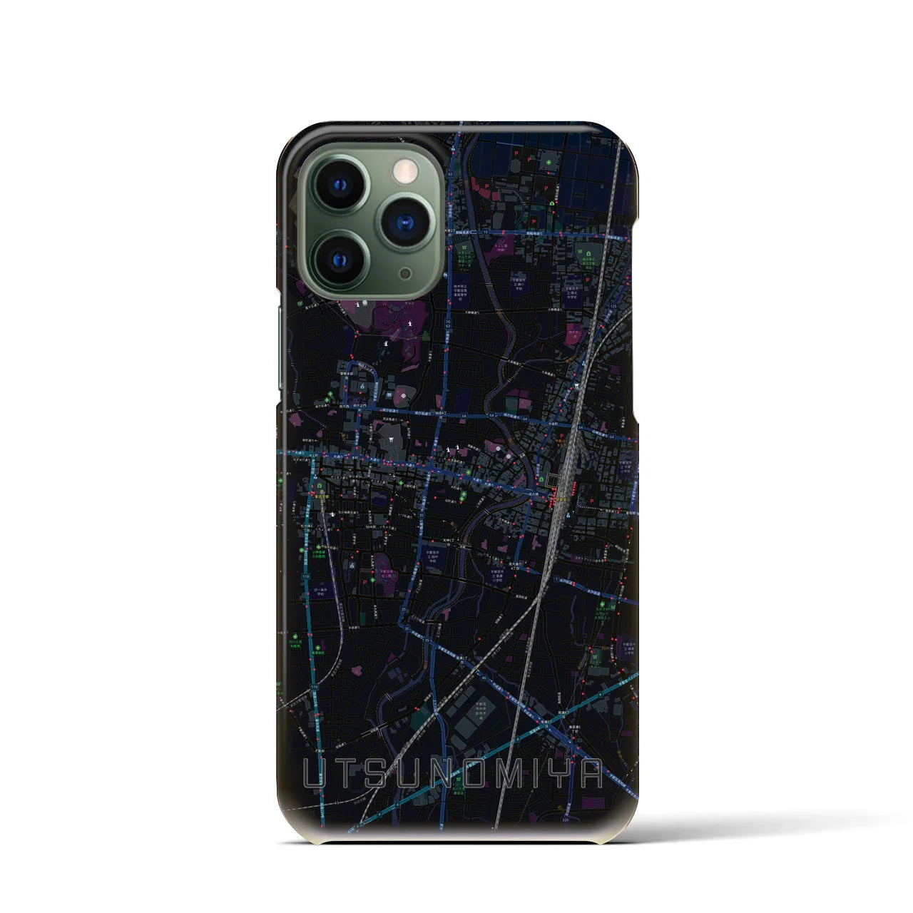 【宇都宮(栃木県)】地図柄iPhoneケース(バックカバータイプ)