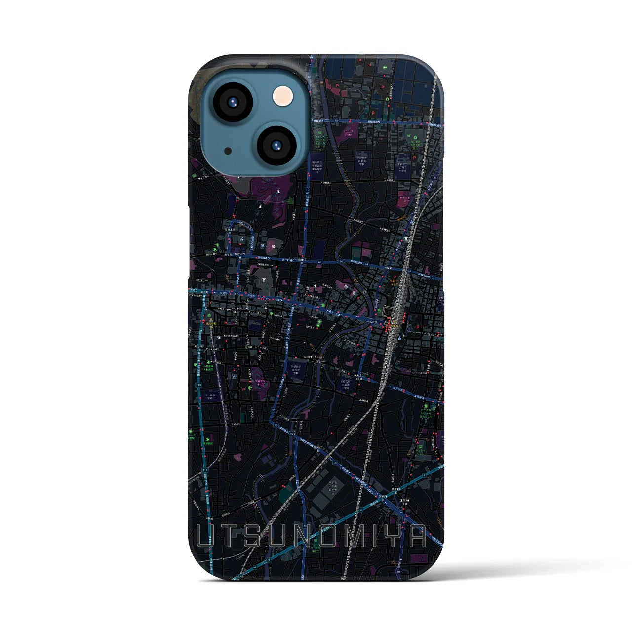 【宇都宮(栃木県)】地図柄iPhoneケース(バックカバータイプ)