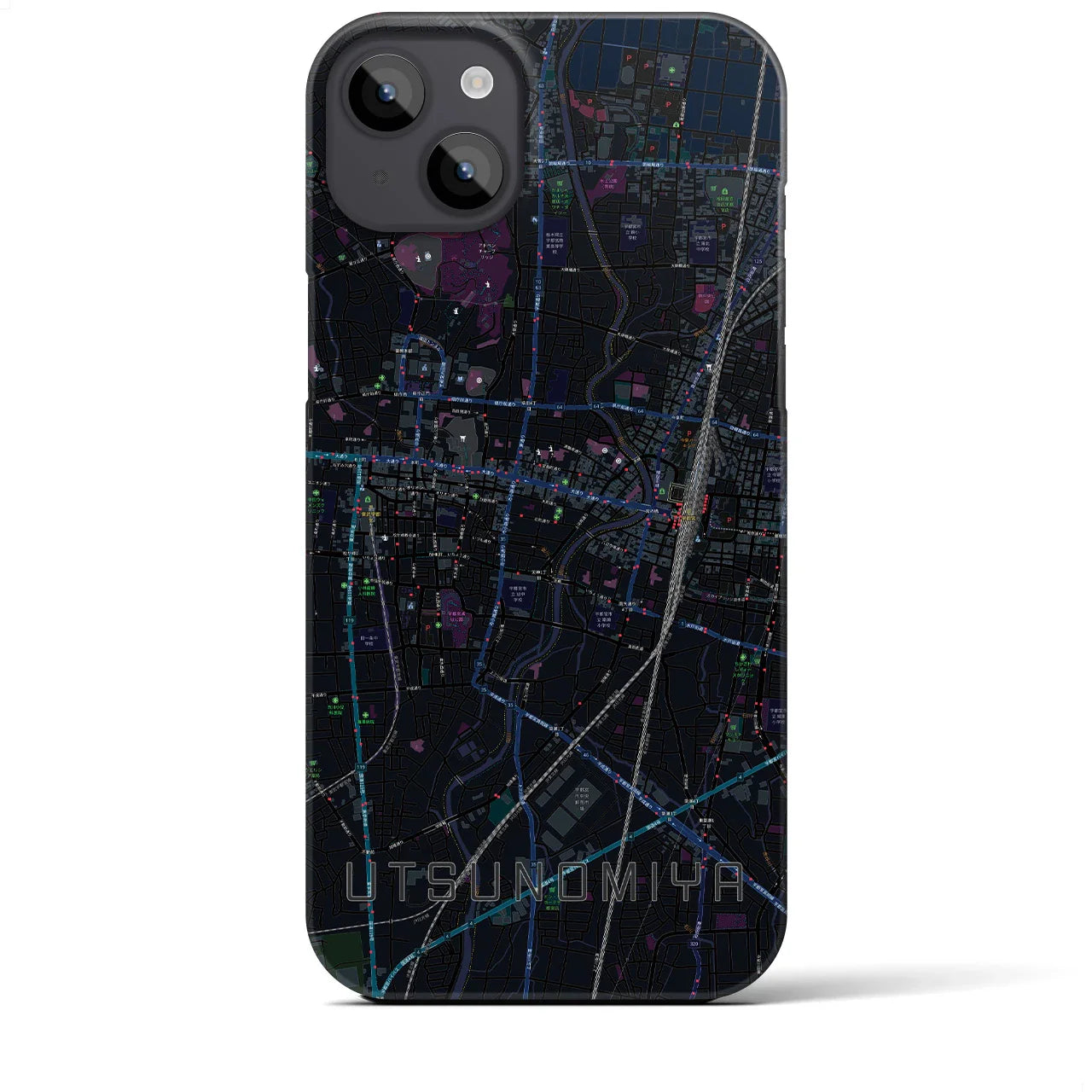 【宇都宮(栃木県)】地図柄iPhoneケース(バックカバータイプ)