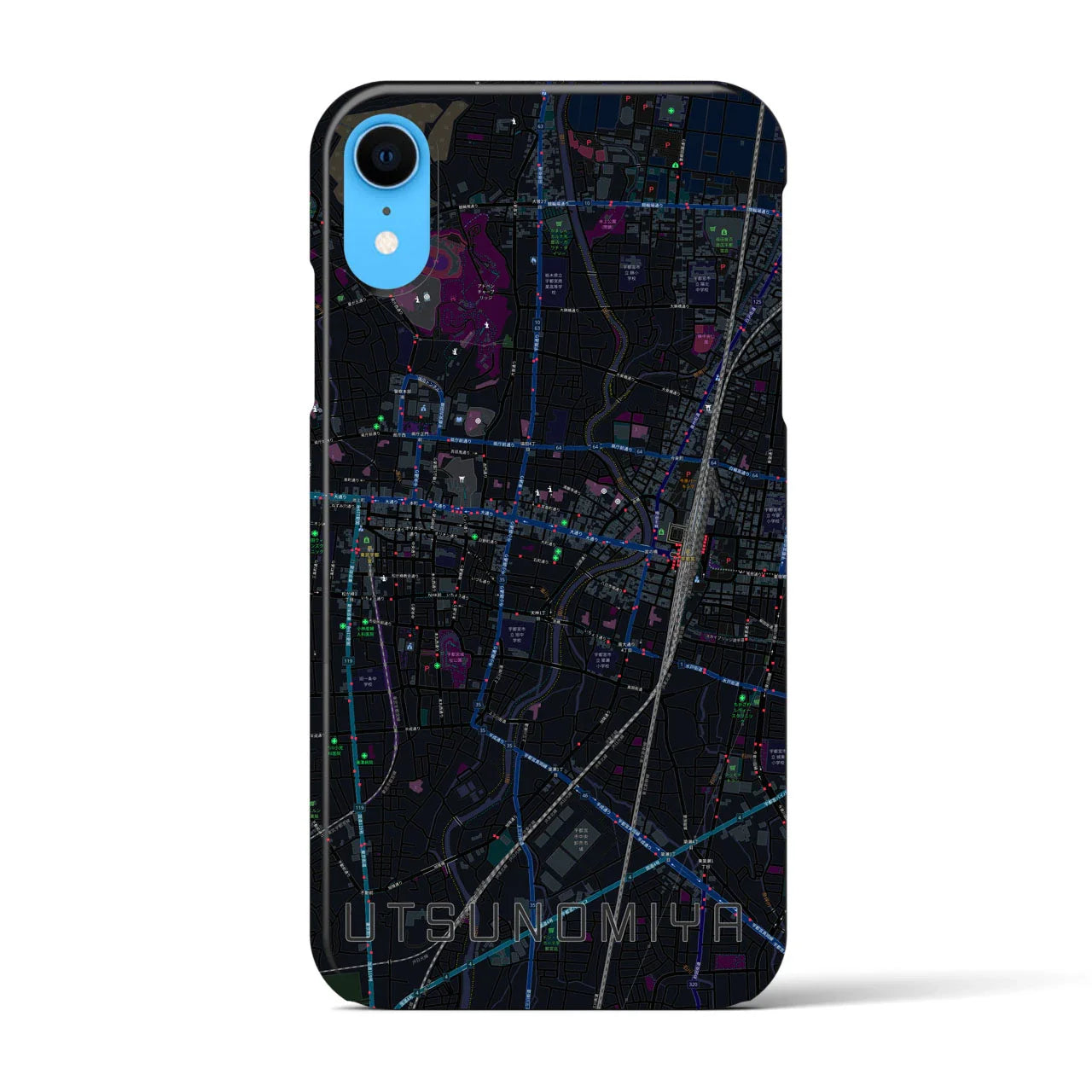 【宇都宮(栃木県)】地図柄iPhoneケース(バックカバータイプ)