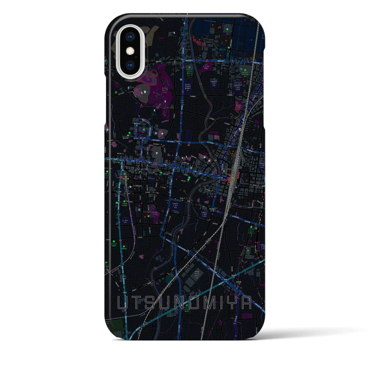【宇都宮(栃木県)】地図柄iPhoneケース(バックカバータイプ)