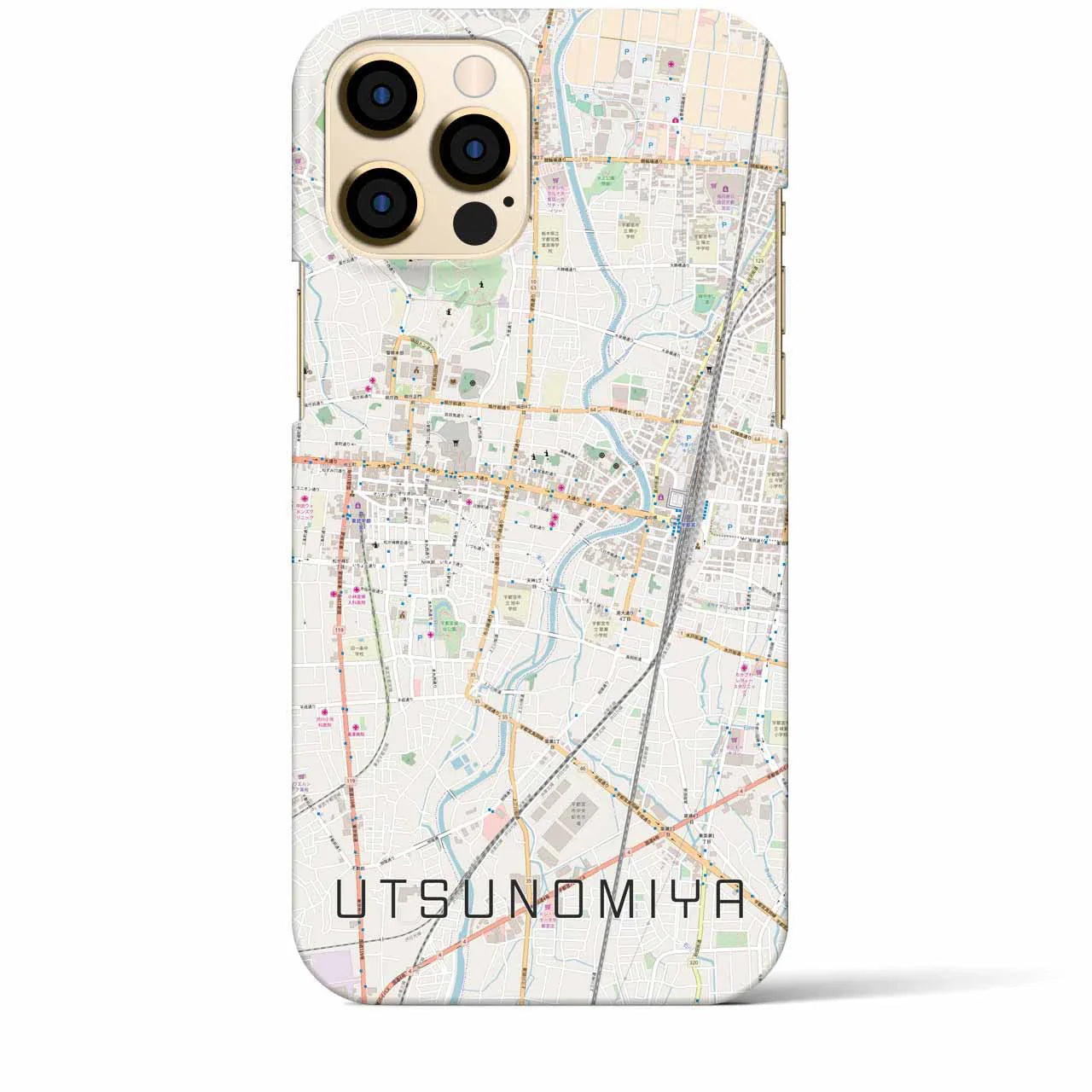 【宇都宮(栃木県)】地図柄iPhoneケース(バックカバータイプ)