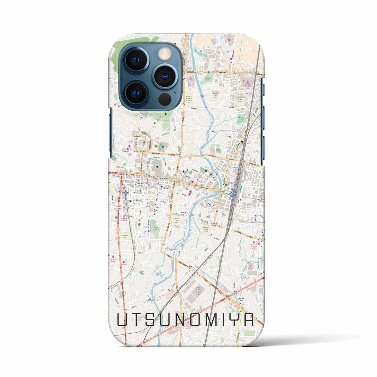 【宇都宮(栃木県)】地図柄iPhoneケース(バックカバータイプ)