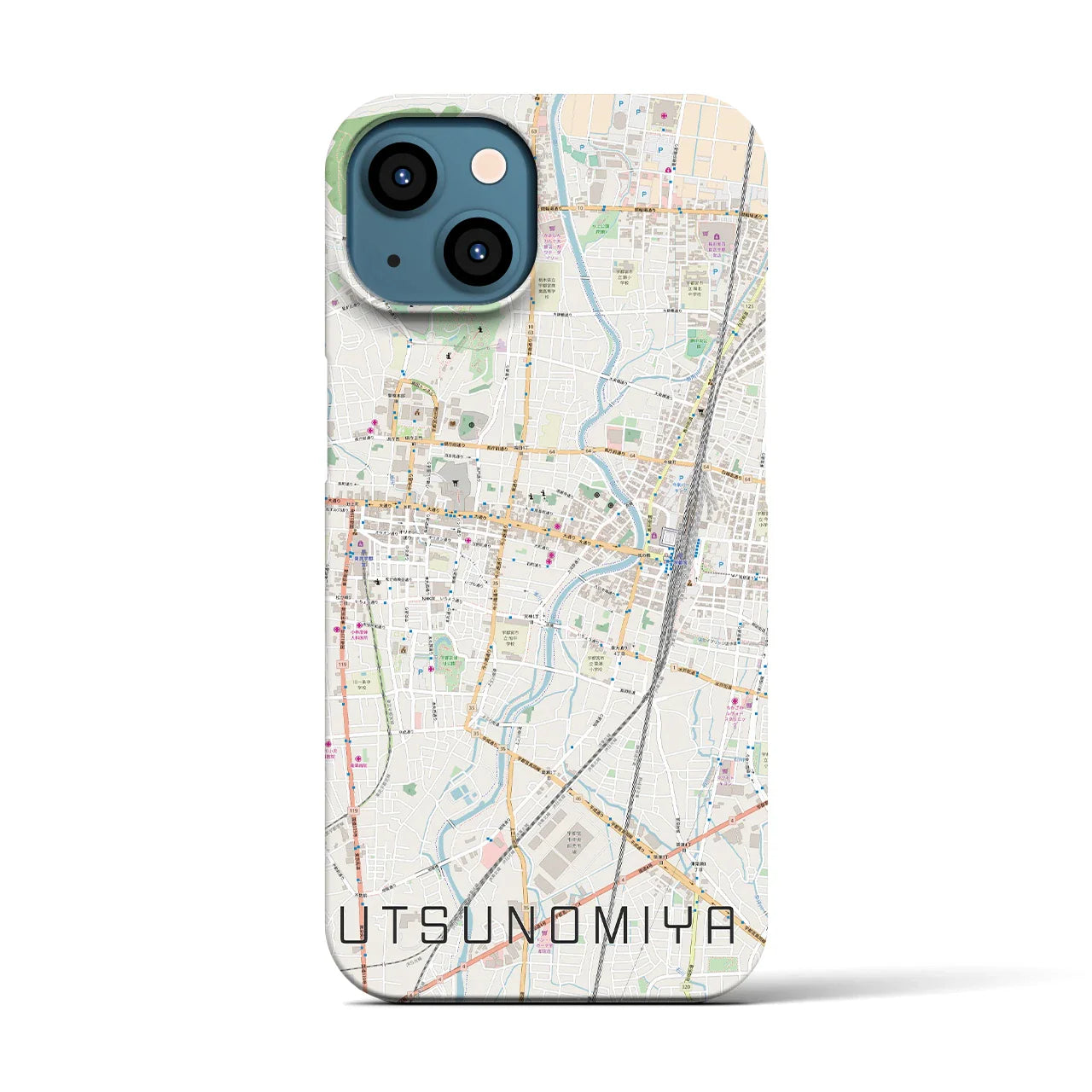 【宇都宮(栃木県)】地図柄iPhoneケース(バックカバータイプ)