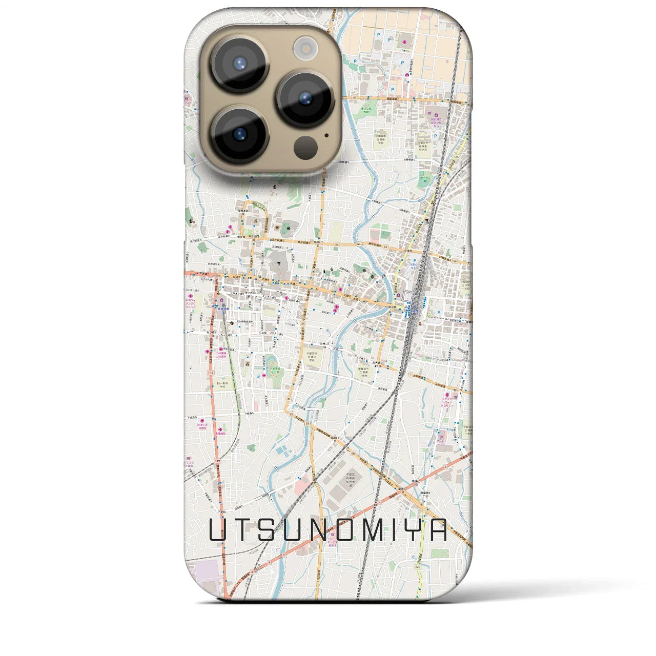 【宇都宮(栃木県)】地図柄iPhoneケース(バックカバータイプ)