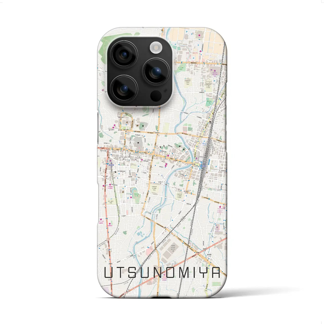 【宇都宮(栃木県)】地図柄iPhoneケース(バックカバータイプ)