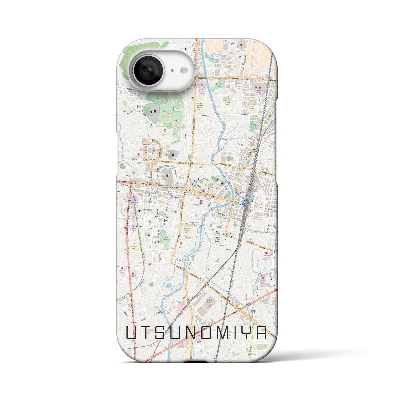 【宇都宮(栃木県)】地図柄iPhoneケース(バックカバータイプ)
