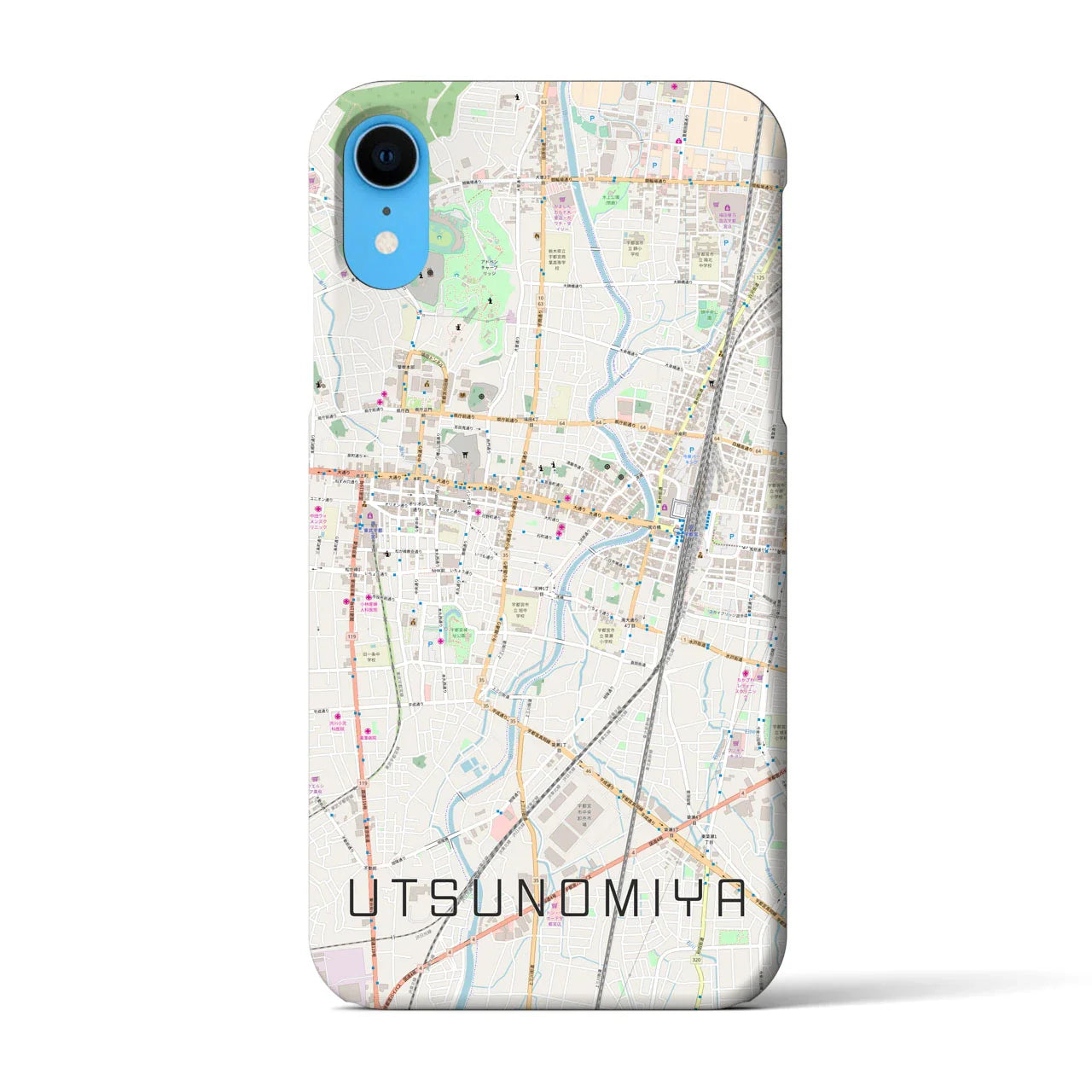 【宇都宮(栃木県)】地図柄iPhoneケース(バックカバータイプ)