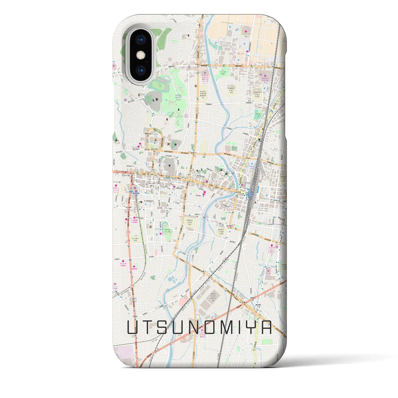 【宇都宮(栃木県)】地図柄iPhoneケース(バックカバータイプ)