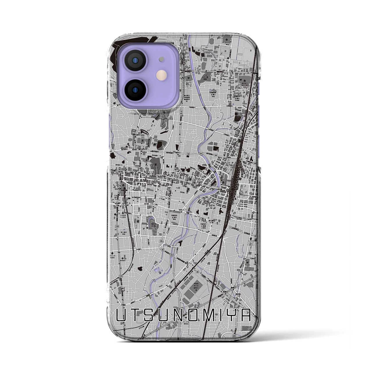 【宇都宮(栃木県)】地図柄iPhoneケース(クリアタイプ)
