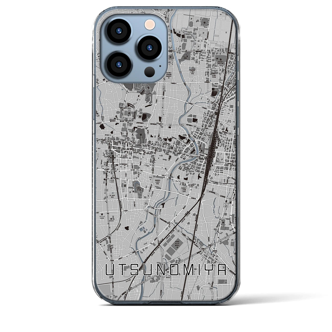 【宇都宮(栃木県)】地図柄iPhoneケース(クリアタイプ)