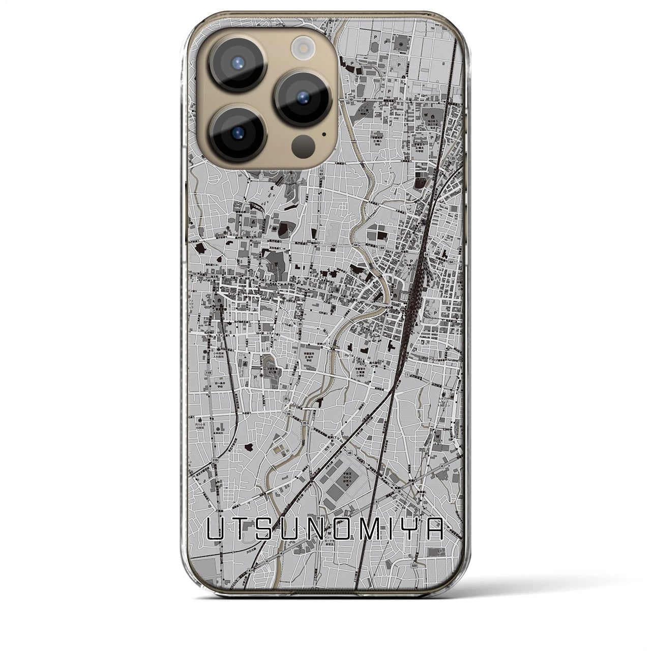 【宇都宮(栃木県)】地図柄iPhoneケース(クリアタイプ)