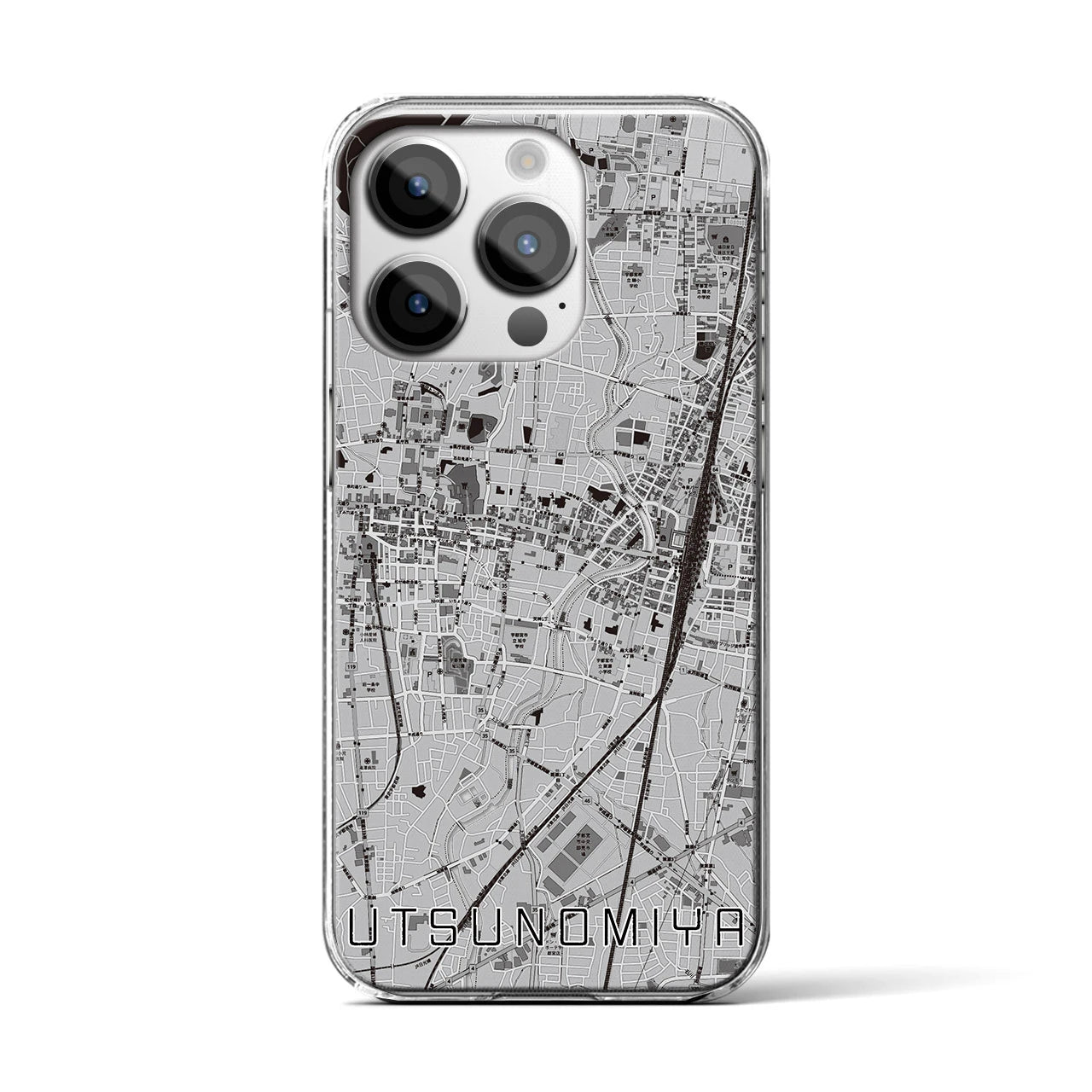 【宇都宮(栃木県)】地図柄iPhoneケース(クリアタイプ)
