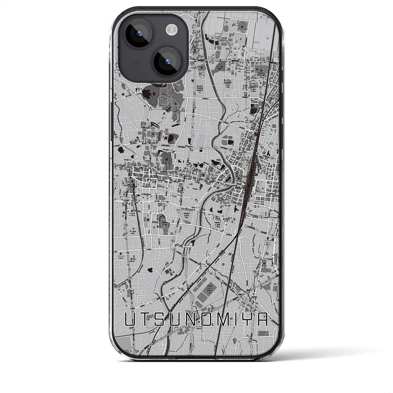 【宇都宮(栃木県)】地図柄iPhoneケース(クリアタイプ)