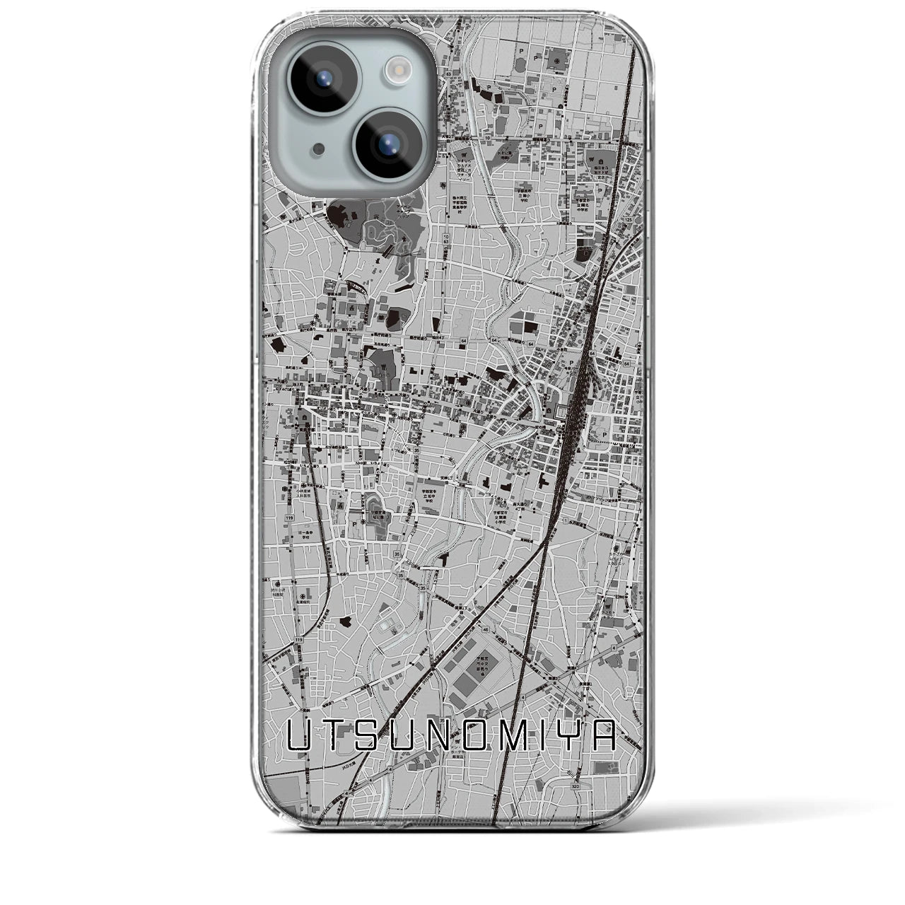 【宇都宮(栃木県)】地図柄iPhoneケース(クリアタイプ)