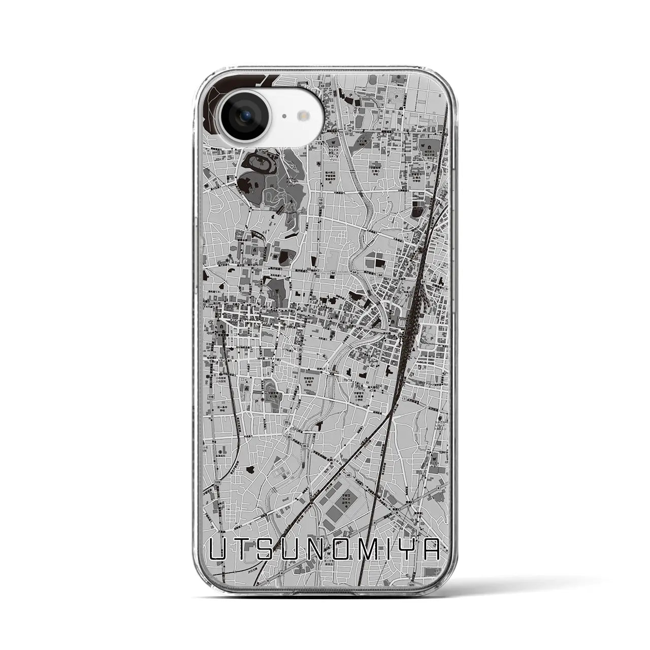 【宇都宮(栃木県)】地図柄iPhoneケース(クリアタイプ)