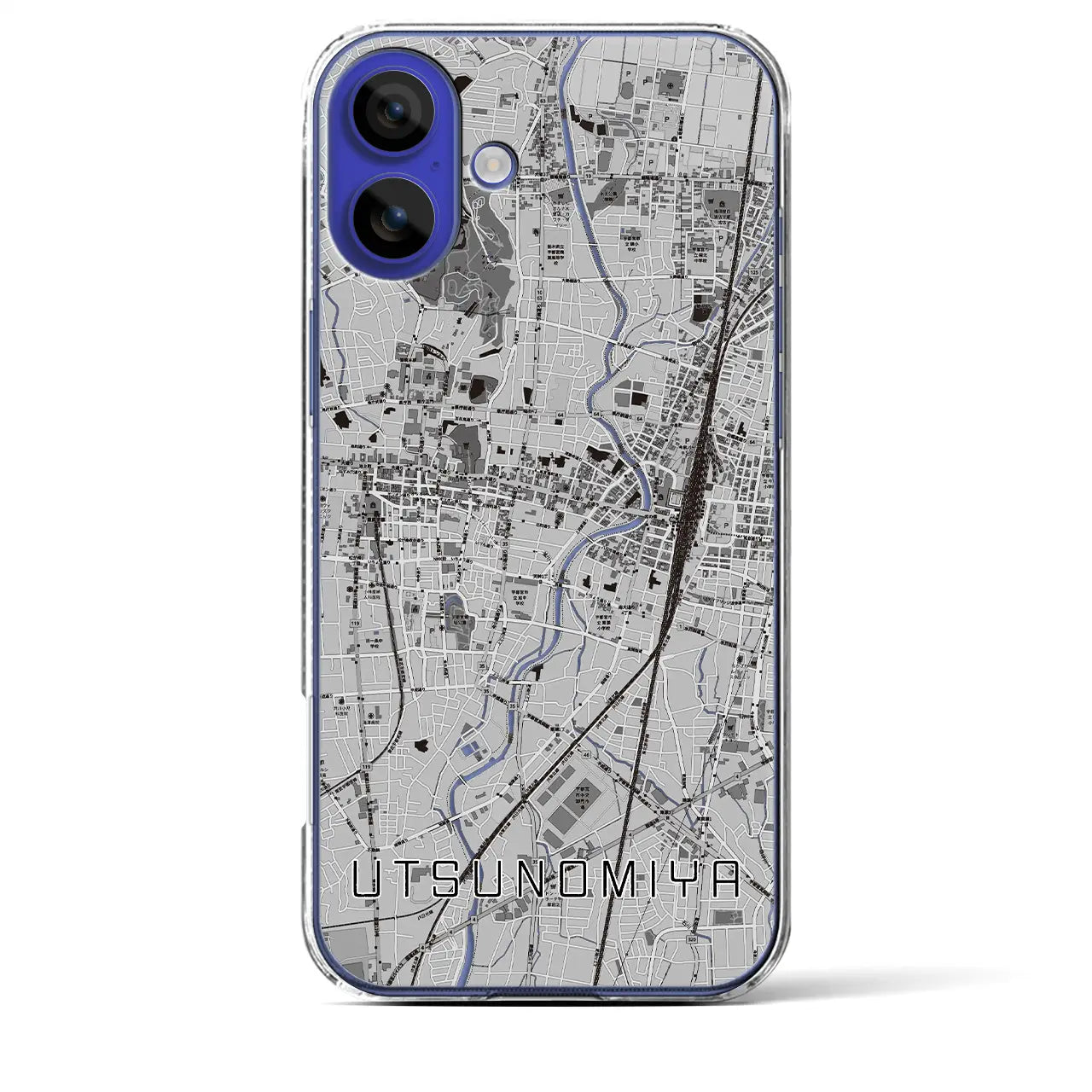 【宇都宮(栃木県)】地図柄iPhoneケース(クリアタイプ)