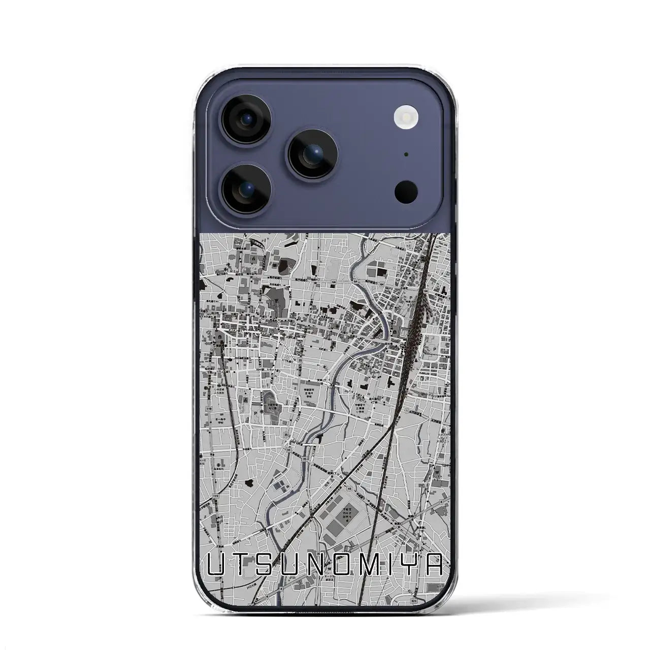 【宇都宮(栃木県)】地図柄iPhoneケース(クリアタイプ)