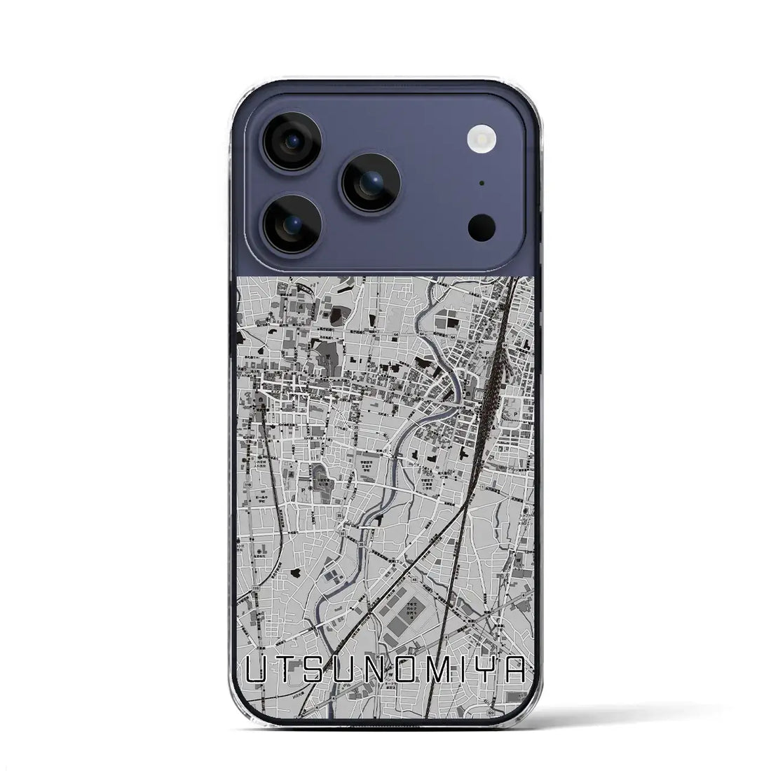 【宇都宮(栃木県)】地図柄iPhoneケース(クリアタイプ)