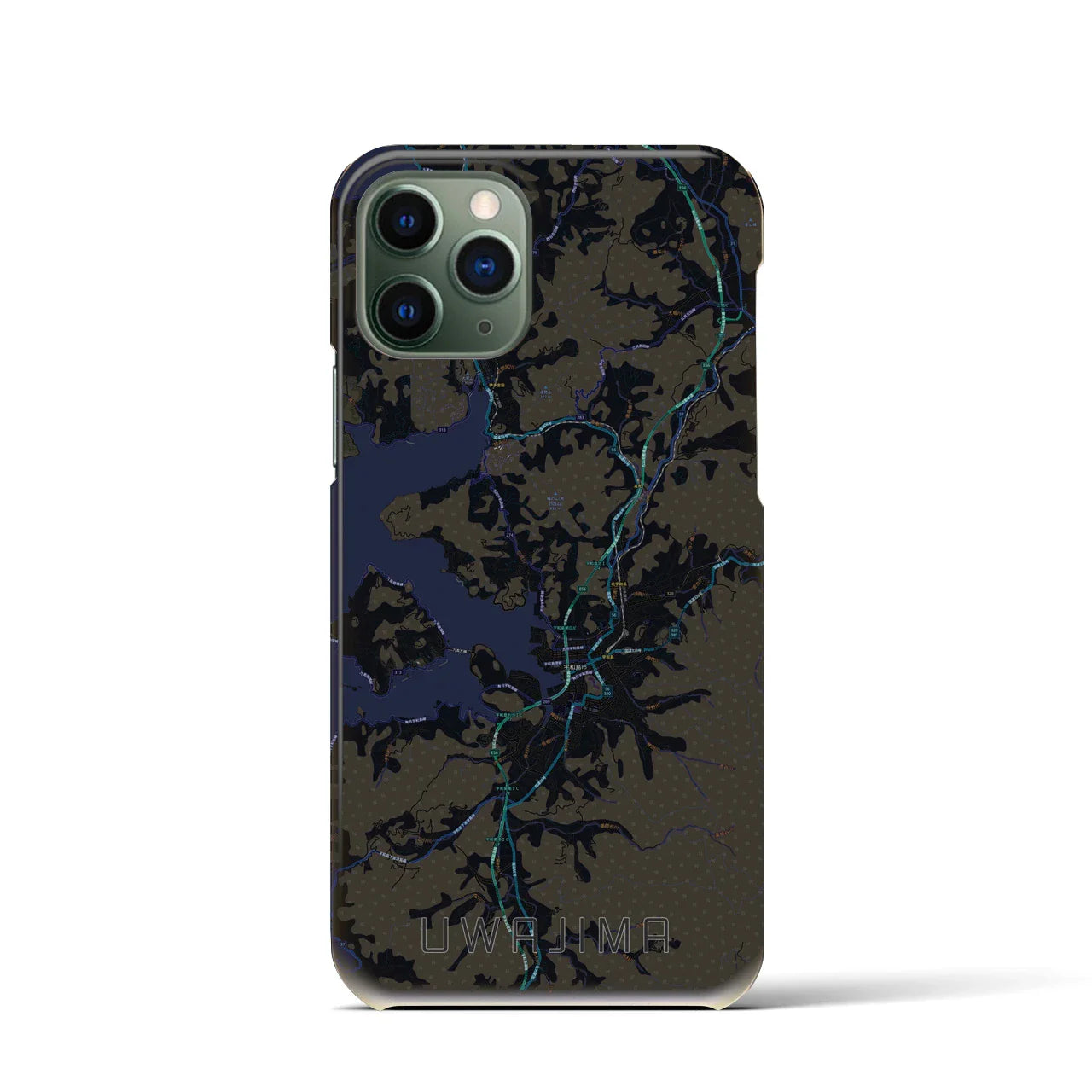 【宇和島(愛媛県)】地図柄iPhoneケース(バックカバータイプ)