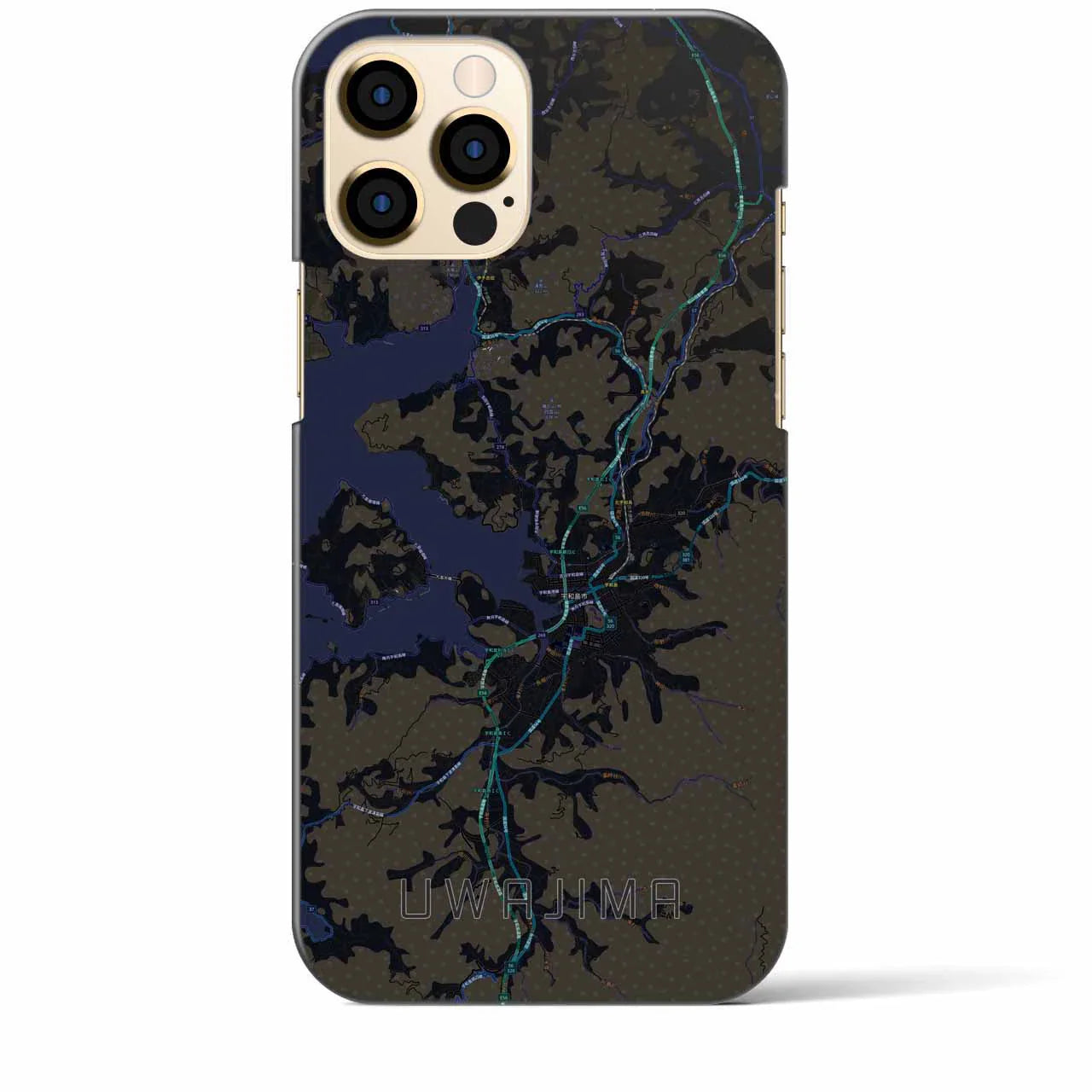 【宇和島(愛媛県)】地図柄iPhoneケース(バックカバータイプ)