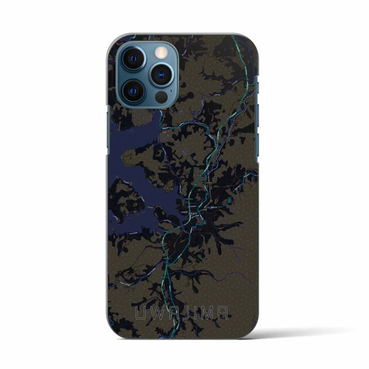 【宇和島(愛媛県)】地図柄iPhoneケース(バックカバータイプ)