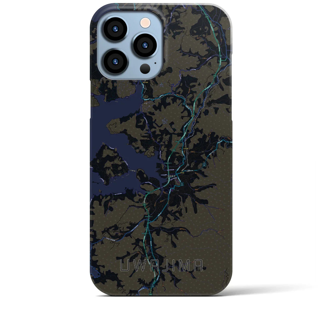 【宇和島(愛媛県)】地図柄iPhoneケース(バックカバータイプ)
