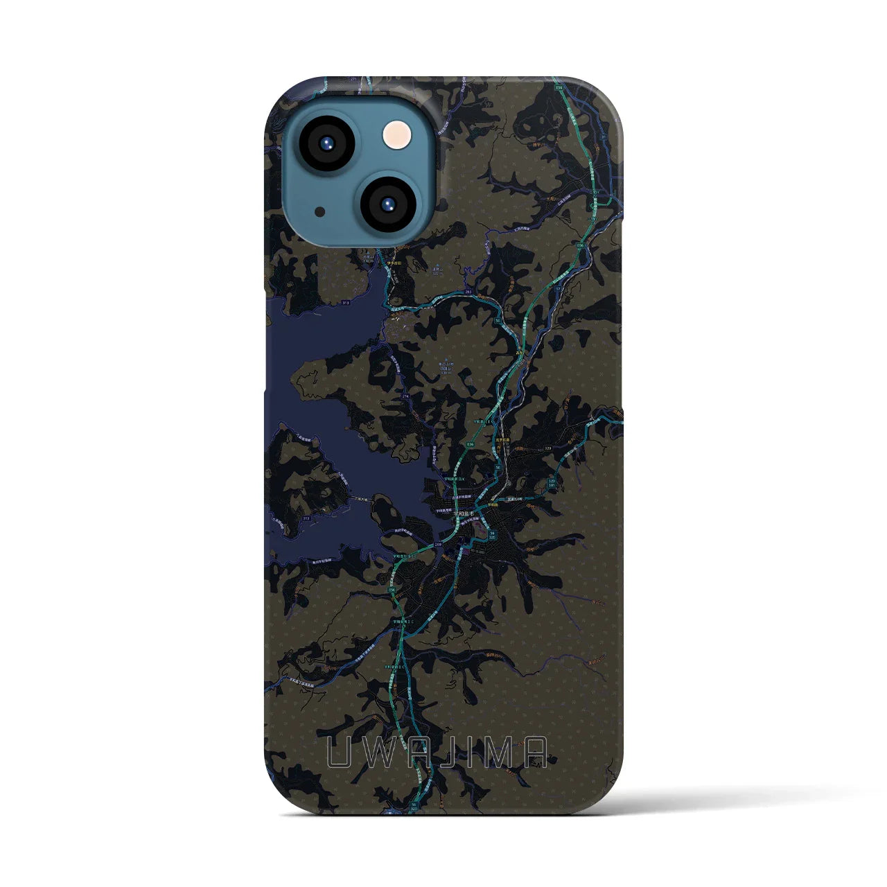 【宇和島(愛媛県)】地図柄iPhoneケース(バックカバータイプ)