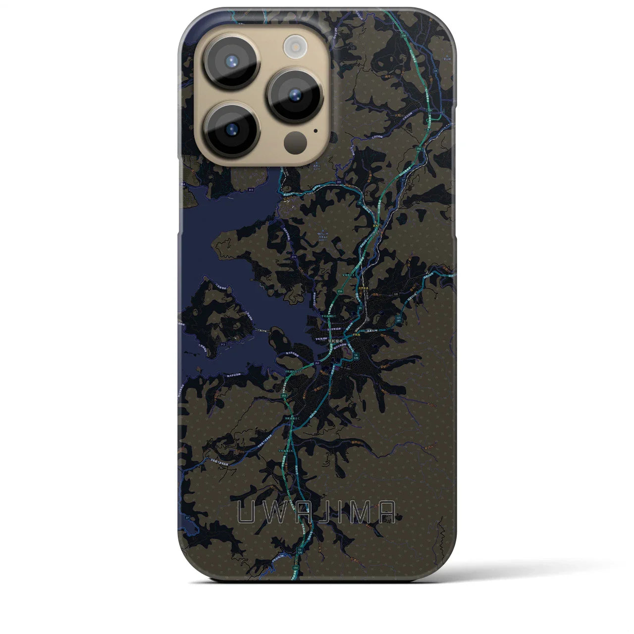 【宇和島(愛媛県)】地図柄iPhoneケース(バックカバータイプ)