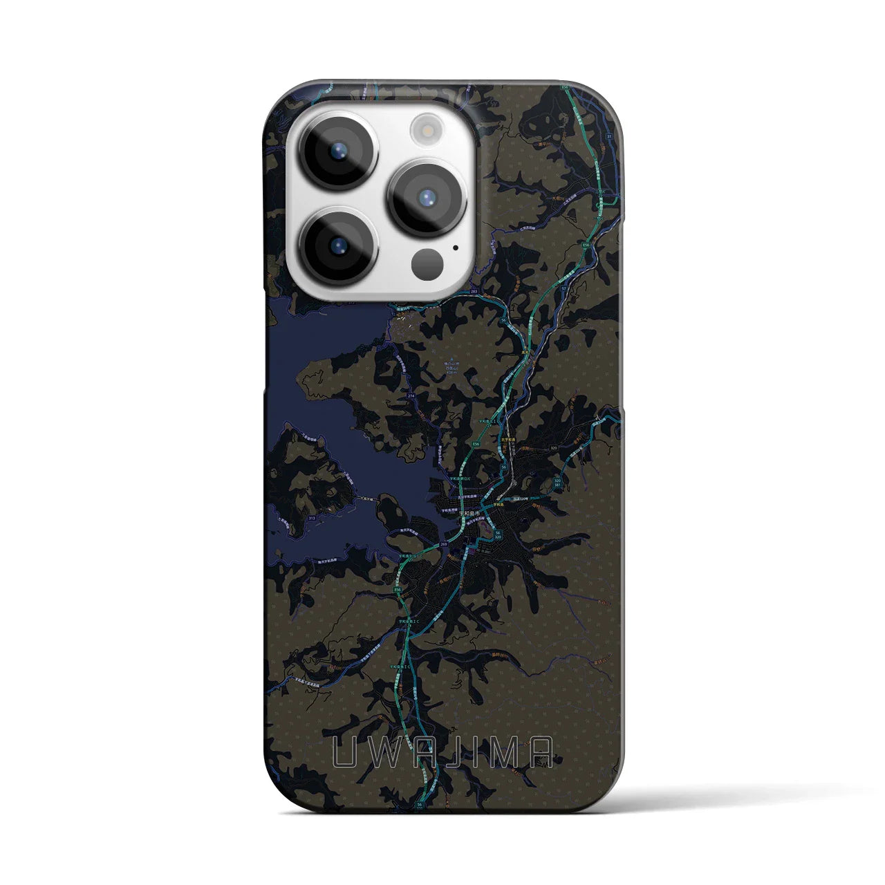 【宇和島(愛媛県)】地図柄iPhoneケース(バックカバータイプ)