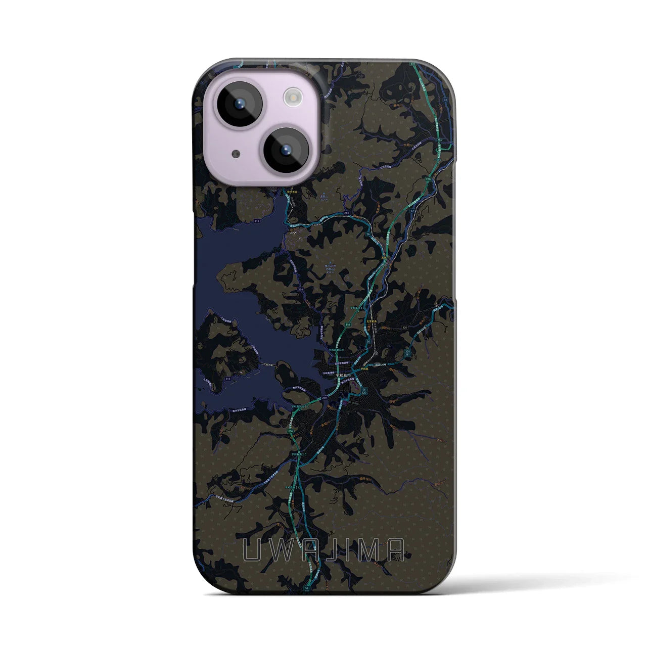 【宇和島(愛媛県)】地図柄iPhoneケース(バックカバータイプ)