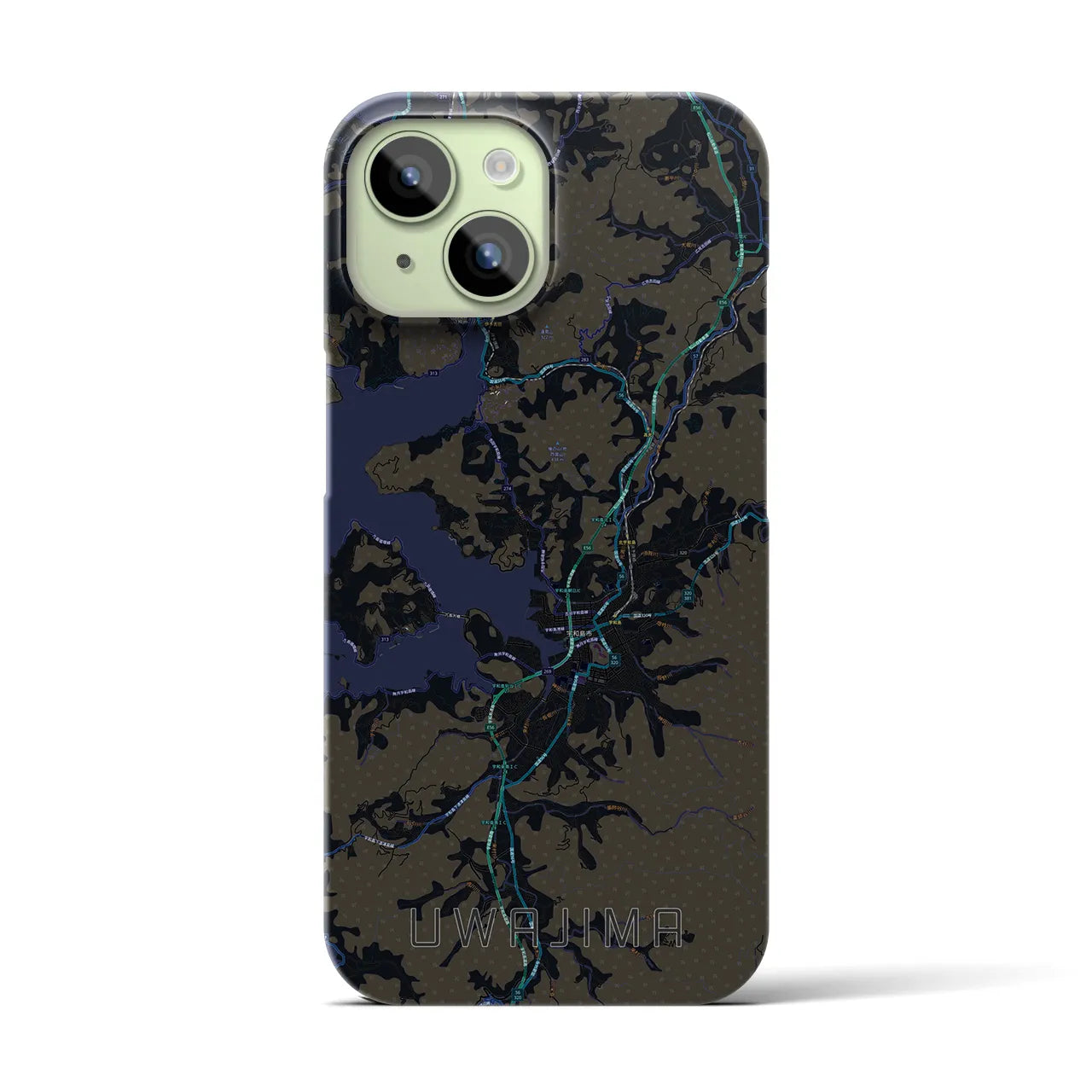 【宇和島(愛媛県)】地図柄iPhoneケース(バックカバータイプ)