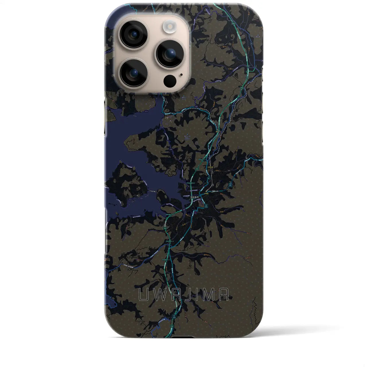 【宇和島(愛媛県)】地図柄iPhoneケース(バックカバータイプ)