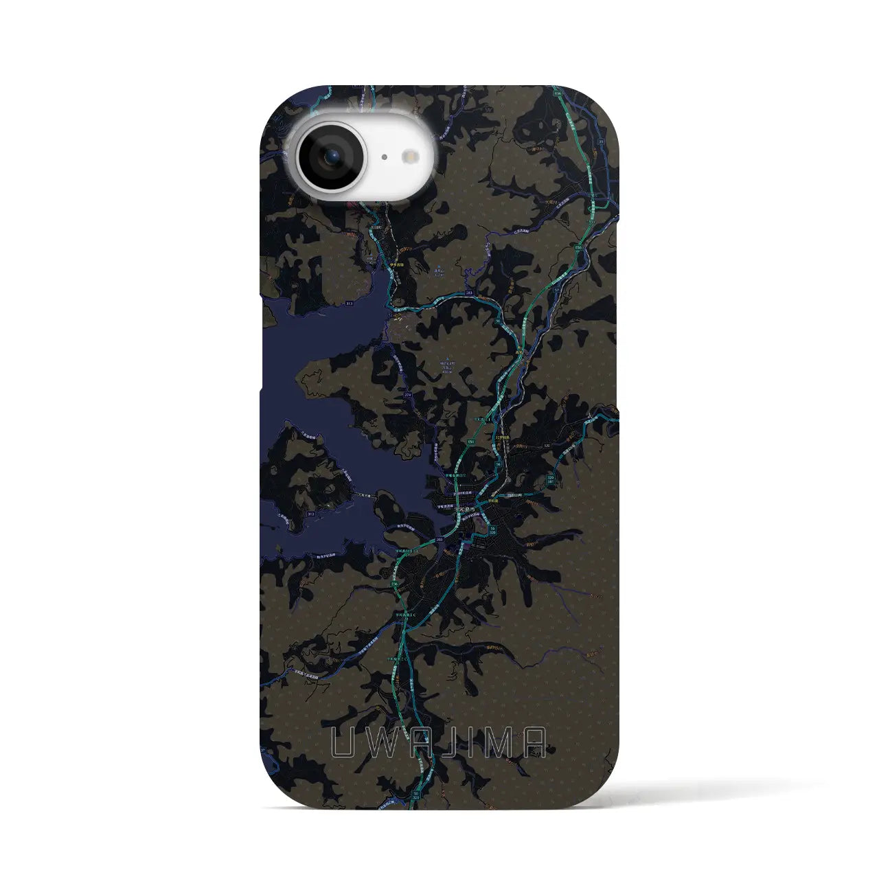 【宇和島(愛媛県)】地図柄iPhoneケース(バックカバータイプ)