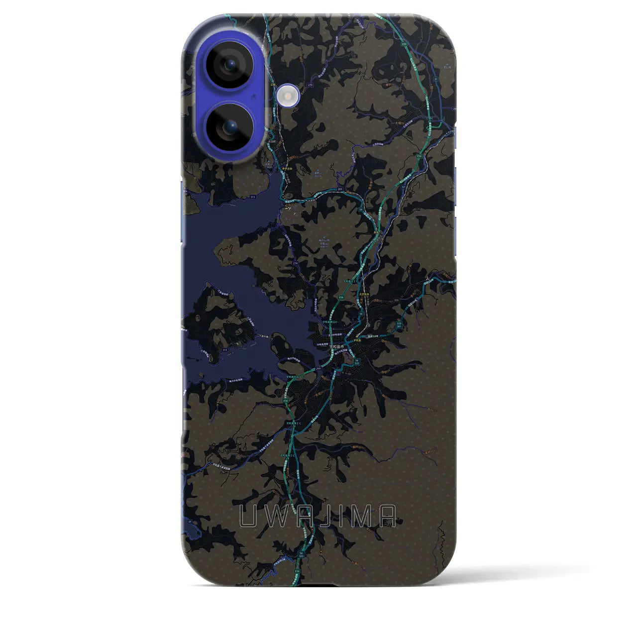 【宇和島(愛媛県)】地図柄iPhoneケース(バックカバータイプ)