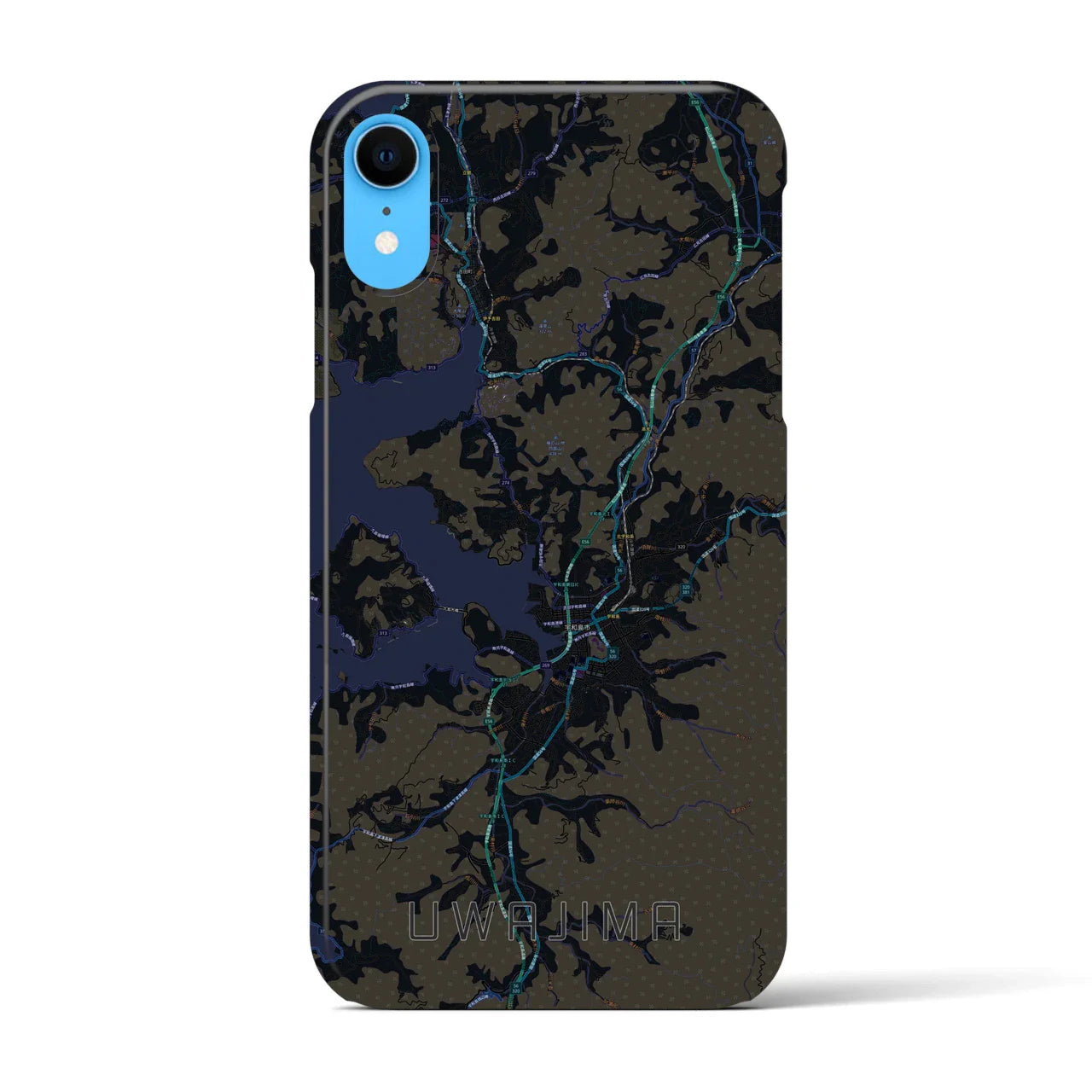 【宇和島(愛媛県)】地図柄iPhoneケース(バックカバータイプ)