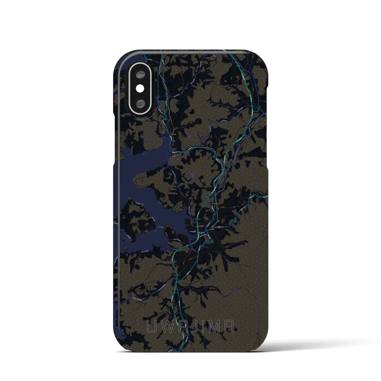 【宇和島(愛媛県)】地図柄iPhoneケース(バックカバータイプ)