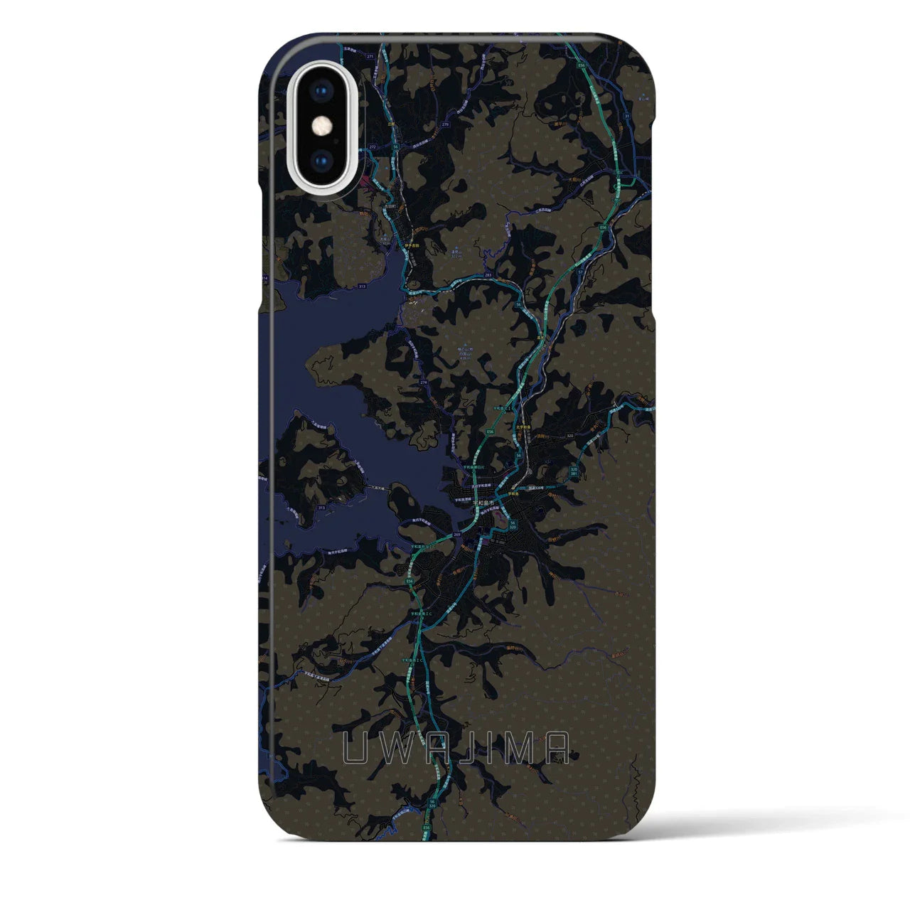 【宇和島(愛媛県)】地図柄iPhoneケース(バックカバータイプ)