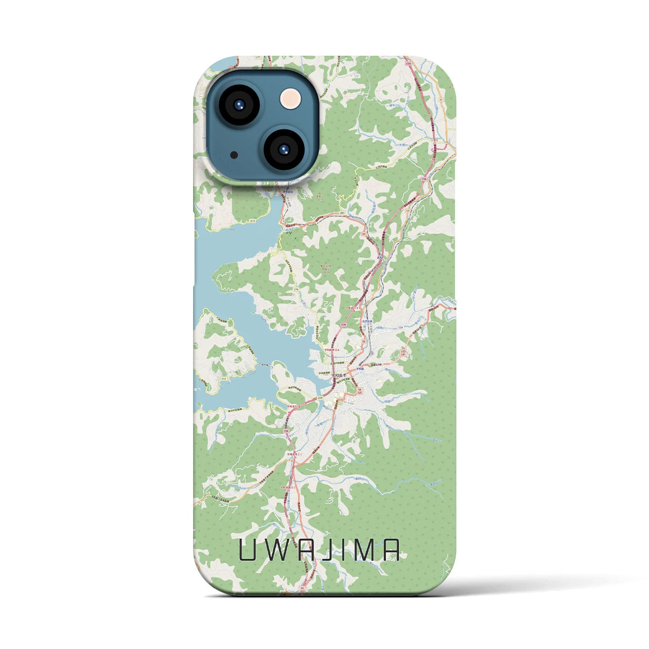 【宇和島(愛媛県)】地図柄iPhoneケース(バックカバータイプ)