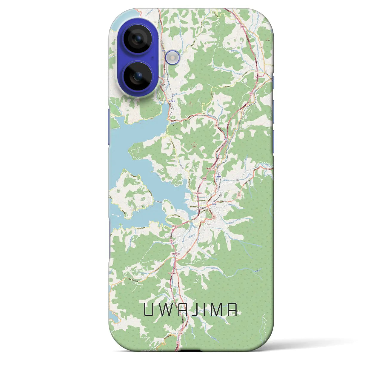 【宇和島(愛媛県)】地図柄iPhoneケース(バックカバータイプ)ナチュラル・iPhone 16 Pro Max 用