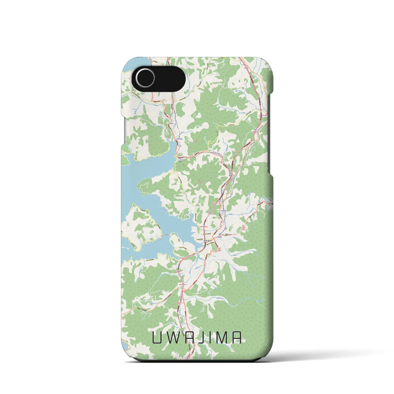 【宇和島(愛媛県)】地図柄iPhoneケース(バックカバータイプ)