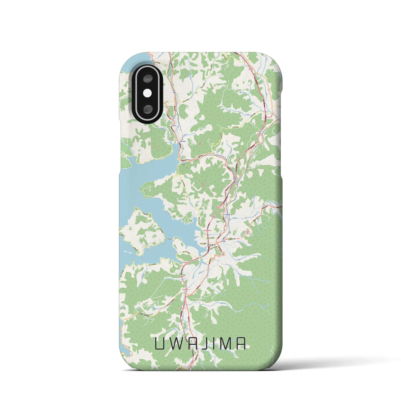 【宇和島(愛媛県)】地図柄iPhoneケース(バックカバータイプ)