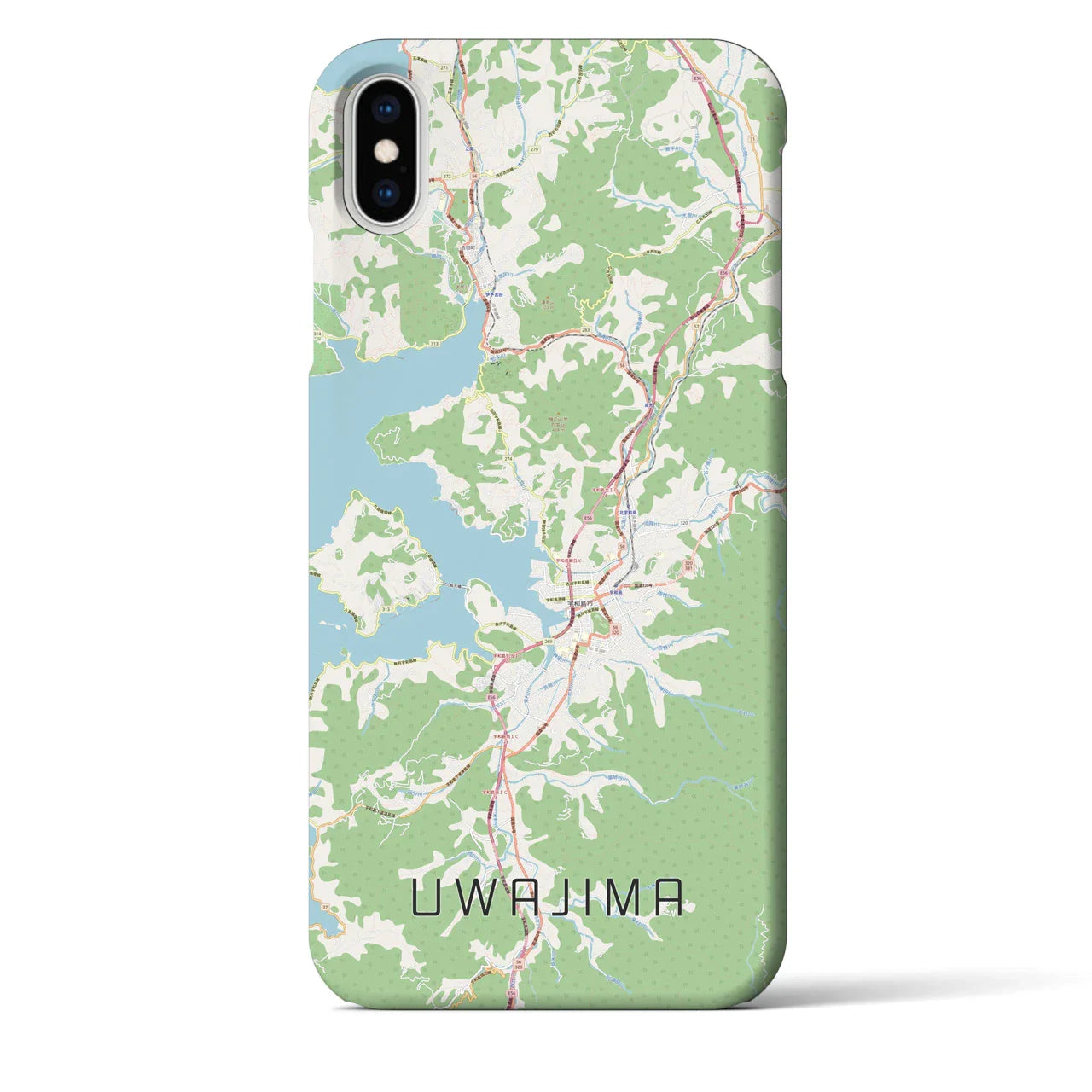 【宇和島(愛媛県)】地図柄iPhoneケース(バックカバータイプ)