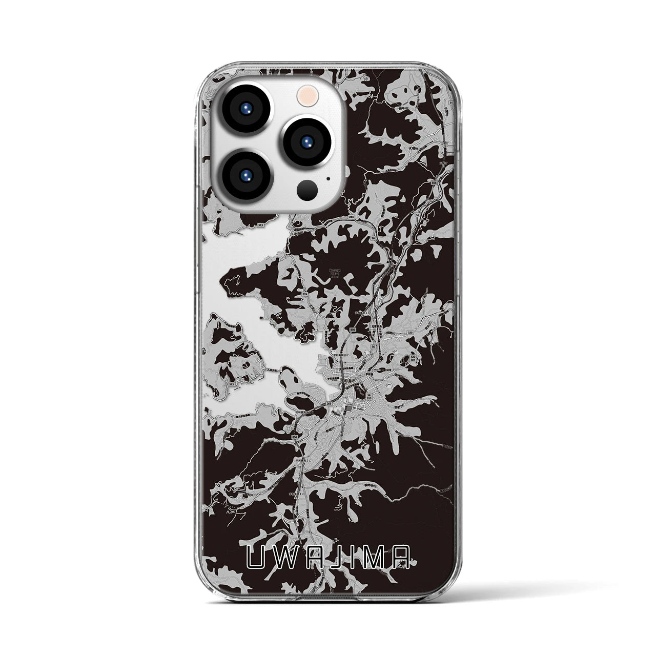 【宇和島(愛媛県)】地図柄iPhoneケース(クリアタイプ)