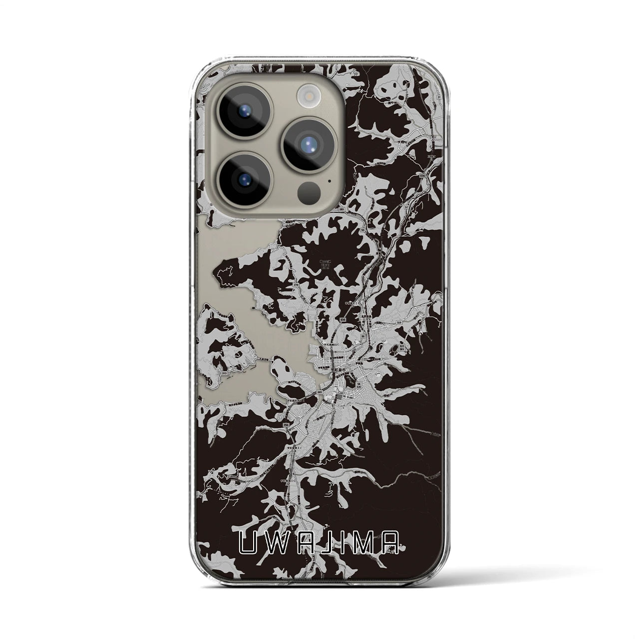 【宇和島(愛媛県)】地図柄iPhoneケース(クリアタイプ)