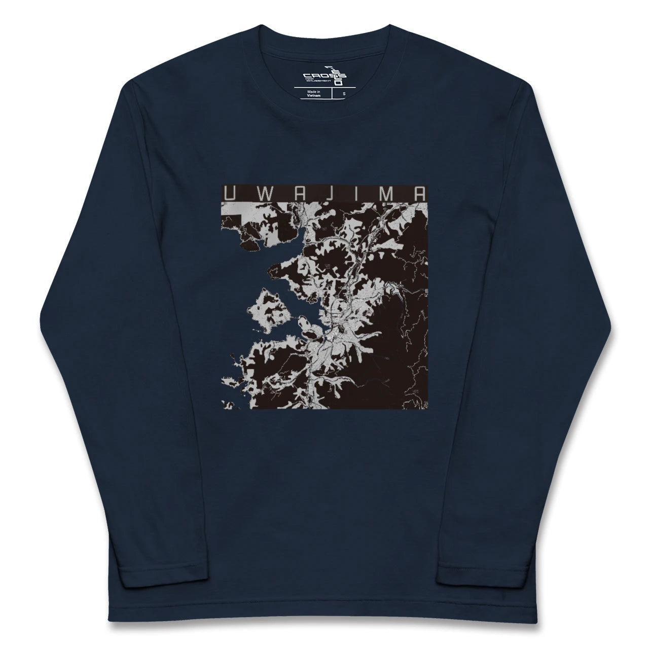 【宇和島(愛媛県)】地図柄ロングスリーブTシャツ