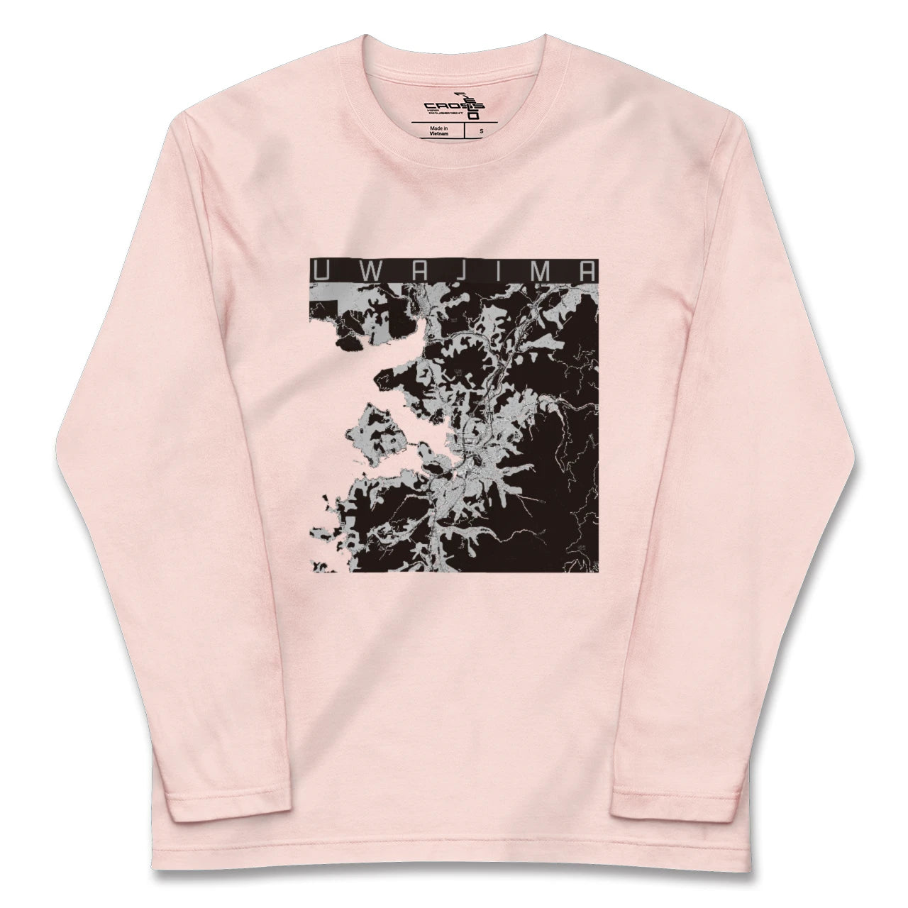 【宇和島(愛媛県)】地図柄ロングスリーブTシャツ