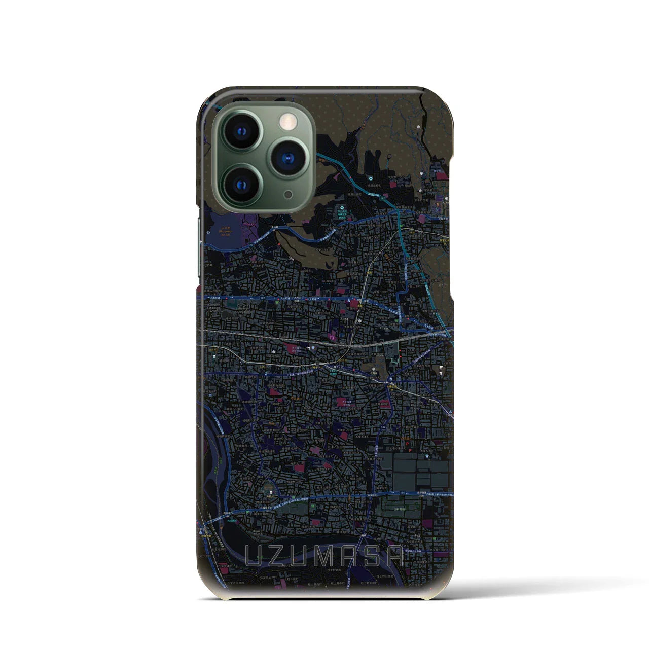 【太秦(京都府)】地図柄iPhoneケース(バックカバータイプ)
